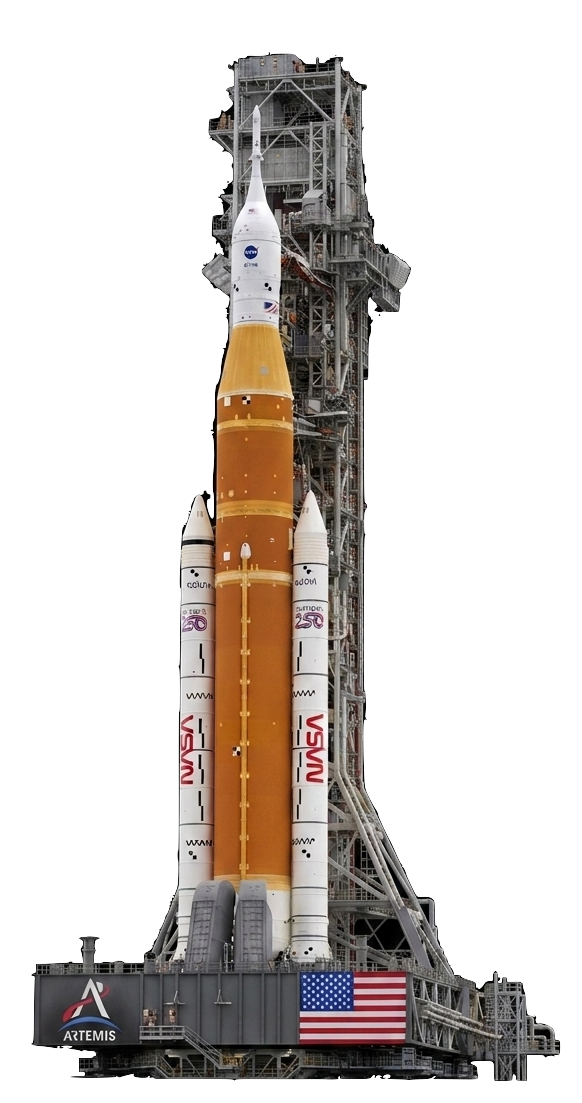 NASA Artemis II rocket on the launchpad